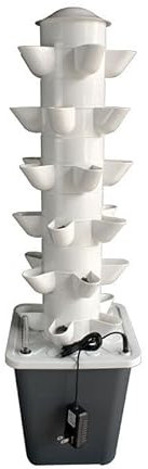 YUZINO Système de culture hydroponique, 6 couches verticales, 30 gouttes, tour aéroponique pour plantes d'intérieur, fruits et légumes avec réservoir d'eau de 10 L