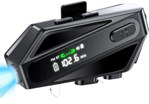 Comunicador Casco Moto, Intercomunicador Casco Moto Bluetooth 5.4 Intercomunicador Motos Homologado, Doble Cancelación de Ruido DSP CVC, IPX5 Impermeable Individual, Con Sistema de Intercomunicación A