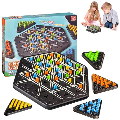 DANCOLOR Chain Triangle Board Games For Adults Kids, Family Games Kids Toys