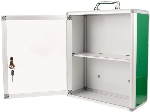 UKCOCO Armoire à Pharmacie Murale Multifonction, Taille Moyenne, Compartiments Multiples, Coffret pour Lieux Publics et Usage Familial, Étui Visible pour Rangement Organisé des Remède