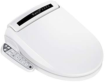 Empava EB990 Heated Toilet Seat with Warm Air Dryer and Wash Functions in White, Elongated