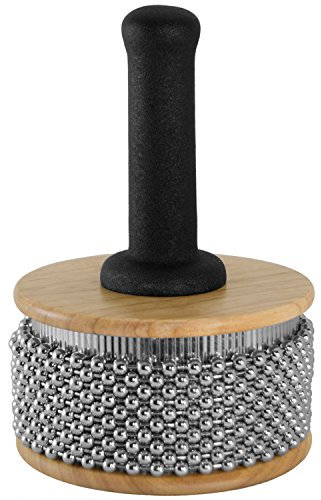 TIGER CAB14-NT Cabasa de madera grande / Afuche - Cuentas de acero - Maraca Shekere