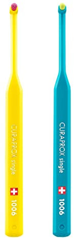 Curaprox CS 1006 Einbüschelzahnbürste, 2er Pack, zufälllige Farbe