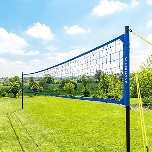 Vermont Kit de Volleyball Portable – Poteaux, Filet, Délimitations Terrain pour Volley/Beach-Volley (avec Sac de Rangement) (Volleyball)