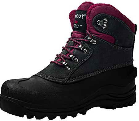riemot Bottes de Neige Homme et Femme, Bottes de Randonnée Hiver Neige Imperméable y Antidérapant Chaussures de Trekking Outdoor Confortable Chaudes Boots de Marche, Femme Violet EU 40