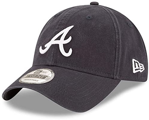 New Era MLB Core Classic 9TWENTY verstellbare Mütze, Einheitsgröße, Atlanta Braves Navy, Atlanta Braves Navy, Einheitsgr��e