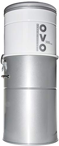 OVO 700 Airwatts Heavy Duty Powerful Central Vacuum System, Hybrid Filtration (with or Without Disposable Bags) 35L or 9.25Gal Bottom Load Dust Bin