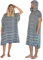 LeStoff Badeponcho - 50% Bio-Baumwolle 50% Hanf - Leicht, Saugstark, Schnelltrocknend, Bio, Strandponcho Kapuze, Handtuchponcho, Surf Poncho, Handtuchkleid, Duschponcho, Umziehponcho (Jeans, L/XL)
