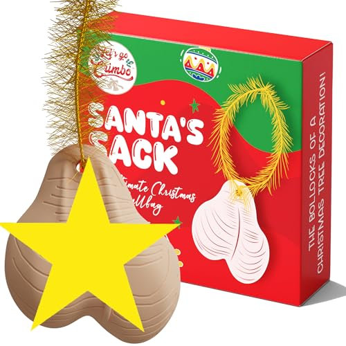 Funny Rude Xmas Tree Ornament Hanging Bauble Prank Prop Gag Joke Secret Santa Gift Stocking Filler Ball