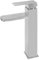VirtuGro Robinet Salle Bain Mitigeur Lavabo Robinets Carrés Robinet Lavabo Haut Mitigeur Salle de Bain Robinet Lave Main en Métal de Qualité Supérieure Installation et Nettoyage Facile Brossé Argenté