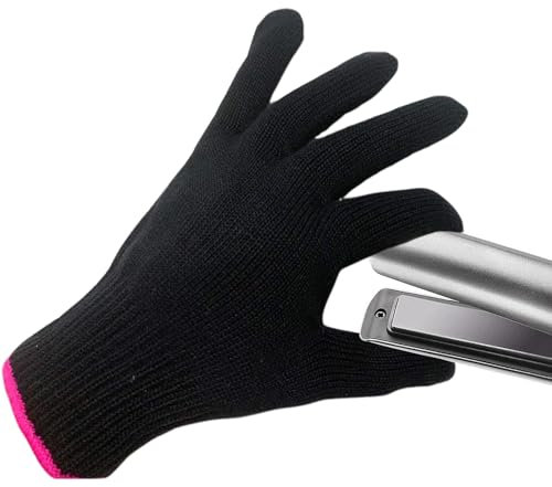 YIXINHE 1 Stück Hitzehandschuhe, hitzebeständige Handschuhe, Hitzeschutzhandschuhe für Haarstyling, Haarstylingprodukte, hitzefeste Handschuhe, dehnbar und passend für linke und rechte Hand