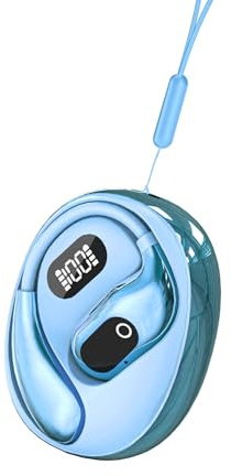 Cuffie Bluetooth senza fili a conduzione ossea a lunga durata, senza fili, auricolari in-ear, per sport, con cancellazione del rumore, per chiamate, con Bluetooth 5.4, ricarica di tipo C (cuffie