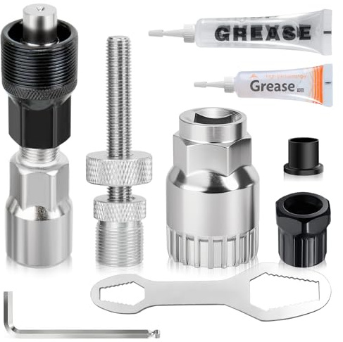 Celepoir Bike Crank Removal Tool & Bottom Bracket Remove Tool Set, incl Crank Puller Double Ended Wrench & Allen Key, Universal Bike Bottom Bracket Cranks Removal Tools Set for Repair Mountain Bikes