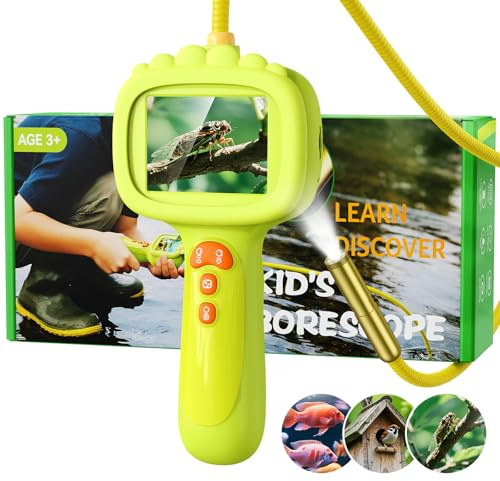 Endoscopio per bambini, Camera bambini 1080P, Gioco STEM per esplorazione all'aperto, giardino, campeggio e natura, Migliori regali di compleanno per ragazzi e ragazze di 4, 5, 6, 7, 8, 9, 10 anni