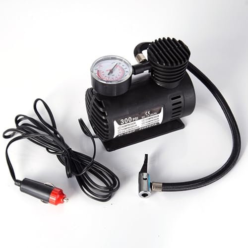 Greensen 300psi 12V Mini Compresseur d'air, Compresseur d'air de l'inflator de Pneus, Pompe à Pneu à électrique Auto (Black)