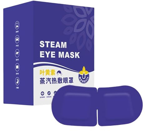 Maschera a vapore per occhi, confezione da 10 mascherine calde per spa, compresse riscaldate per dormire, viaggi, pause di mezzogiorno, cuscinetti lenitivi per occhi occhiaie, autoriscaldanti per