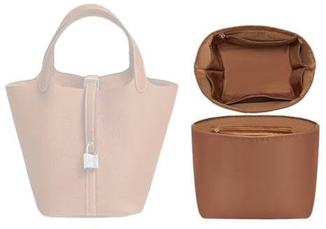Organisator för handväskor av nylon för att förvara handväskar Hermes Picotin 18/22, brun, Picotin 22