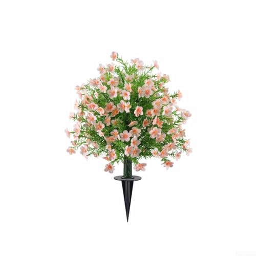 Albero di bosso artificiale a sfera, 60 x 40 cm, per esterni, giardino, cortile, resistente ai raggi UV, decorazione per tutte le stagioni, a bassa manutenzione (rosa)