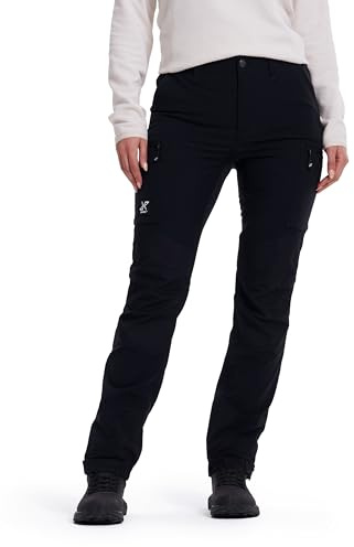 RevolutionRace Nordwand Stretch High-Waist Pantaloni Outdoor da Donna, Pantaloni per L'escursionismo e Attivitá all'Aria Aperta, da Trekking e da Lavaro, Robusti e Resistenti, Black, L