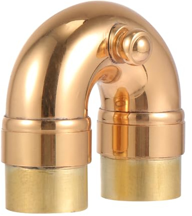 STOBAZA Col de Trompette Petit Coude Doré en Laiton, Accessoire de Remplacement pour Instrument de Musique, Tube Réglable, pour Entraînement des Musiciens