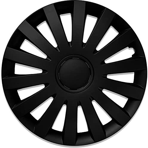 Albrecht 14 Zoll Radkappen schwarz matt für Stahlfelgen - Wind Radzierblenden aus hochwertigem Kunststoff - Langlebige Radblenden in originaler Albrecht Verpackung - Made in EU