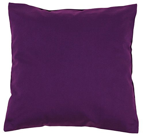 Kissenbezug 40×40 Lila Baumwolle Uni – Kissenhülle Sofa Couch Dekokissen Sofakissen mit Reißverschluss, lilafarbene Kissenhülle
