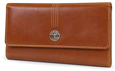 Timberland womens Leather Rfid Flap Cluth Organizer Wallet, Cognac (Buff Apache), One Size UK