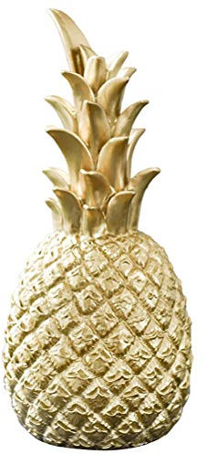 Stecto Deko Ananas Gold, Nordic Modern Resin Ananas Ornamente, Dekorative Figur für Geburtstagsfeier, Fenster, Desktop, Home, S/M/L
