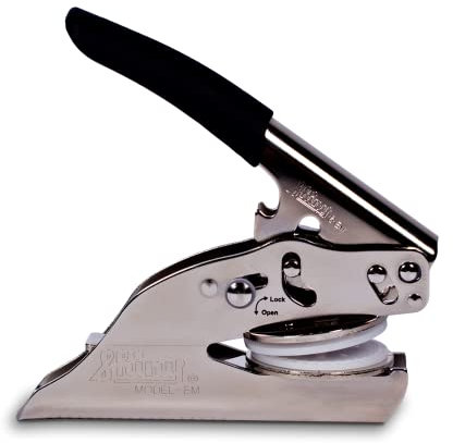 Personalisierbarer Prägestempel Ø 40mm Shiny Model-EM für eigene Motive - Prägezange mit Text und Logo selbst gestalten - chrome