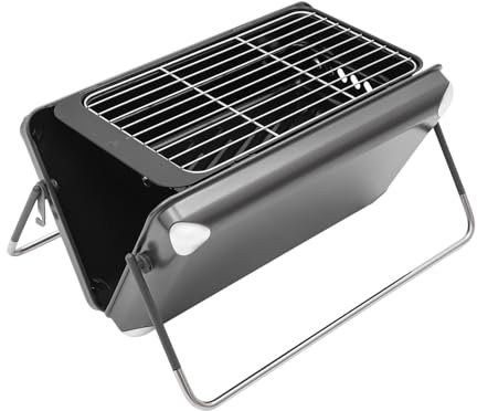 Campingkocher, Holzkohle & Gas 2-in-1 tragbarer Campinggrill, 2-in-1 tragbarer Campingkocher Schwarz Brennstoff-Typ: Holzkohle, Gas