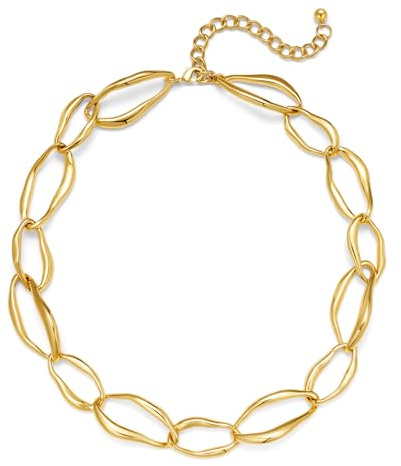 TOVABA Spessa Collana Oro Donna Collana Dorata Elegante Girocollo Regalo Moda per Feste, Cerimonie, Color Oro Donna Chic