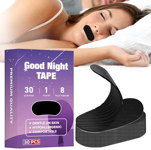 Cinta Bucal para Dormir, 30 PCS Mouth Tape for Sleeping Mouth Tape Tiras para Respirar Menos Por la Boca Cintas Anti Ronquidos Tiras Bucales