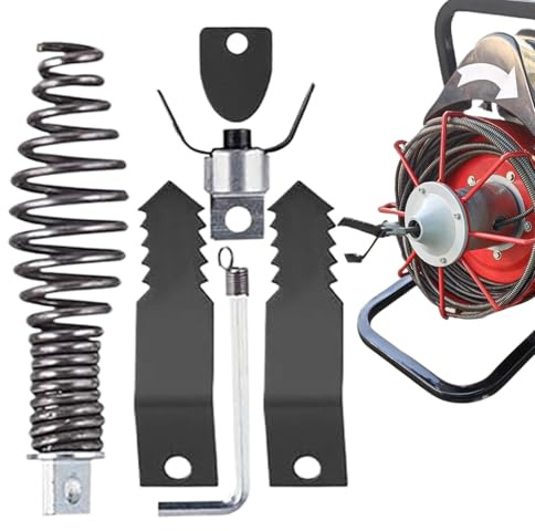 Moxeupon Trapano a per tubi di scarico, set di testine di taglio per tubi – spirali per tubi con inglese per installazione sanitaria, riparazione e manutenzione in casa e