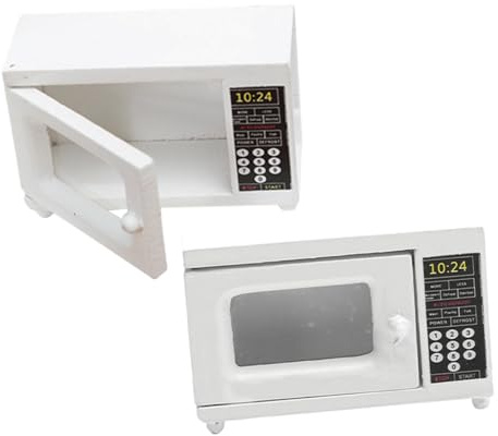 PERSELOSO De 2 Electrodomésticos De Cocina En Miniatura A Escala 1:12, Horno Microondas para Casa De Muñecas, De Mueble Realista para Niños, Decoración para Juegos De rol.