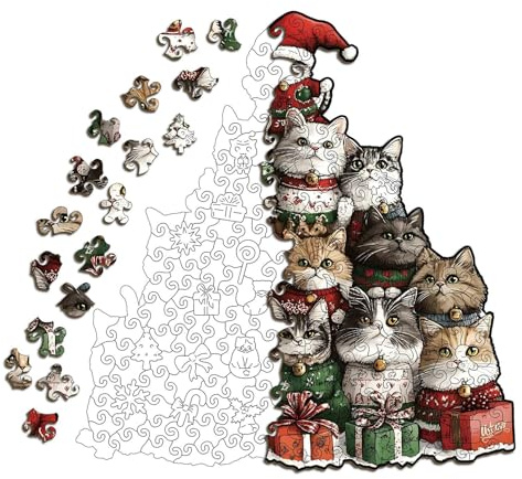 Puzzle pour adultes | Motif de Noël interactif, puzzle interactif à collectionner pour la famille | Pour filles, adolescents, femmes, mari, fils, fille, famille, amis, collègues