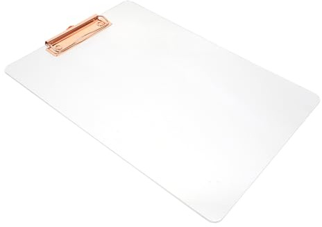 JOINPAYA Presse-papiers A4 en Acrylique Transparent, Planchette D’écriture Légère et Portable, Dossier Multifonction pour Étudiants et Bureau, Tableau D’écriture Rigide pour Documents
