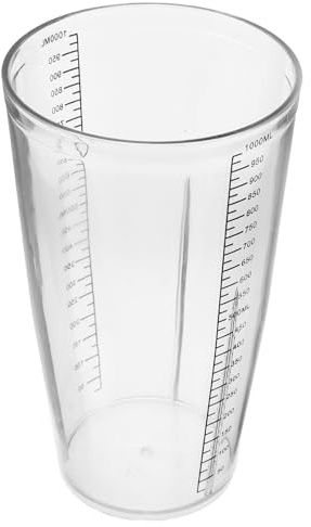 GALPADA Bicchiere da 1000ml con Scala Graduata, Design Ergonomico in PC per Uso Professionale in Caffè e Negozi di Tè