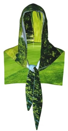 EdWal Golfbana gräsmatta tryck lätt sjal med huva slät sjal och linda mångsidig poncho halsduk för dagliga kläder