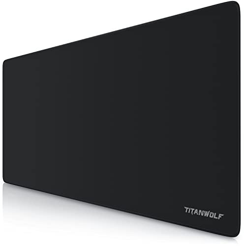 TITANWOLF XXL Speed Gaming Mouse Pad - Mouse Mat 900 x 400 x 3 mm - XXL mousepad - table mat large size - improved precision and speed - rubber base for stable grip on smooth surfaces - non-slip