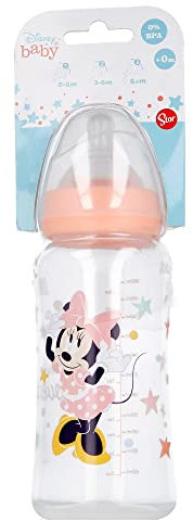 360 ML WEITHALSFLASCHE SILIKON NIPPEL 3 POSITIONEN MINNIE INDIGO DREAMS