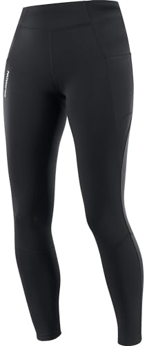 Salomon Damen Cross Run Yogahose, Tiefschwarz, XS US