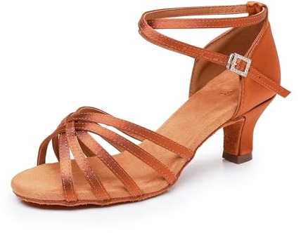 Rosefinch Scarpe da Ballo Latino per Le Donne Nero Professionale Scarpe da Ballo Sala da Ballo Partito Salsa Danza Pratica Prestazioni Scarpe Taglia（A01G）