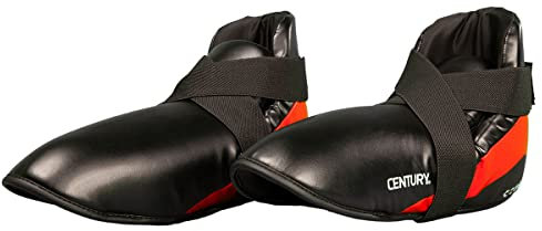 Century Fußschutz C-Gear Determination WAKO Zertifiziert schützer Kickboxing Point-Fighting (L, Schwarz/Rot)