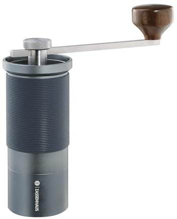 ZASSENHAUS Kaffeemühle MASTER manuell | Coffee Grinder Edelstahl mit einstellbarem Mahlwerk | Espressomühle, Grau