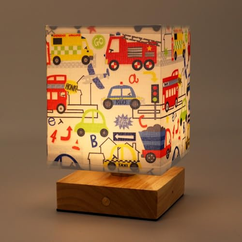 Wetry Veilleuse Enfant Rechargeable Lampe de Chevet Tactile pour Chambre Garçons Décorations Lumiere Table Bebe Maternité Lampe Bureau avec abat-jour