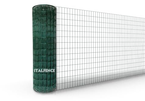 Italfence - Schweißgitter, verzinkt und grün kunststoffbeschichtet, 25m (verschiedene Höhen) [Ø2,30mm, 125cm]