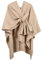 Poncho Damen, 130x150cm, Große Schals und Wraps, Cardigan Lang mit Fransensaum, Umhängetuch Cape, Frauen Umhang Winter Herbst (DE/NL/SE/PL, Alphanumerisch, Einheitsgröße, Regular, Regular, Beige)