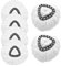 GFRED 6 Pack Head Replacement Mop Compatible With Vileda Turbo Spin 2-in-1 Mop Refills Microfibre Machine Washable (White-6Pcs)