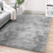 FVVRAX Bereich Teppiche für Schlafzimmer Wohnzimmer, Tie-Dyed hellgrau flauschig Fuzzy Shag Shaggy Teppich weichen Plüsch Teppich, 140x200 cm Indoor-Boden Teppich für Kinder Home Decor Ästhetik