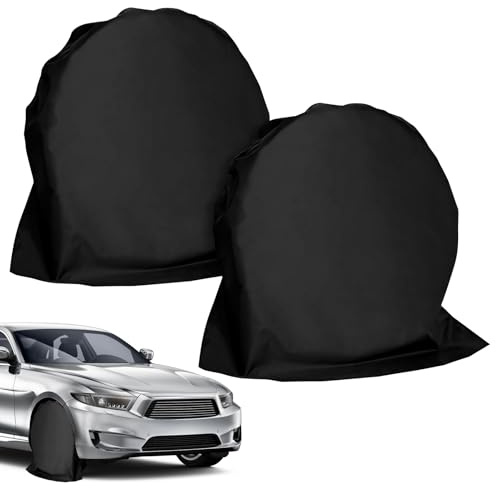 2 Pezzi Copriruota, Copriruota per Roulotte, Copripneumatico, Rivestimento Protettivo, Copertura per Pneumatici, Adatto per Pneumatici da 27-29 Pollici, Roulotte, Camper, Auto, Nero